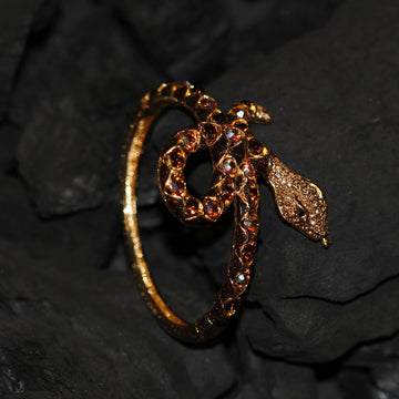 Bracelet - Brown snake charm - CrystalCraftWorld