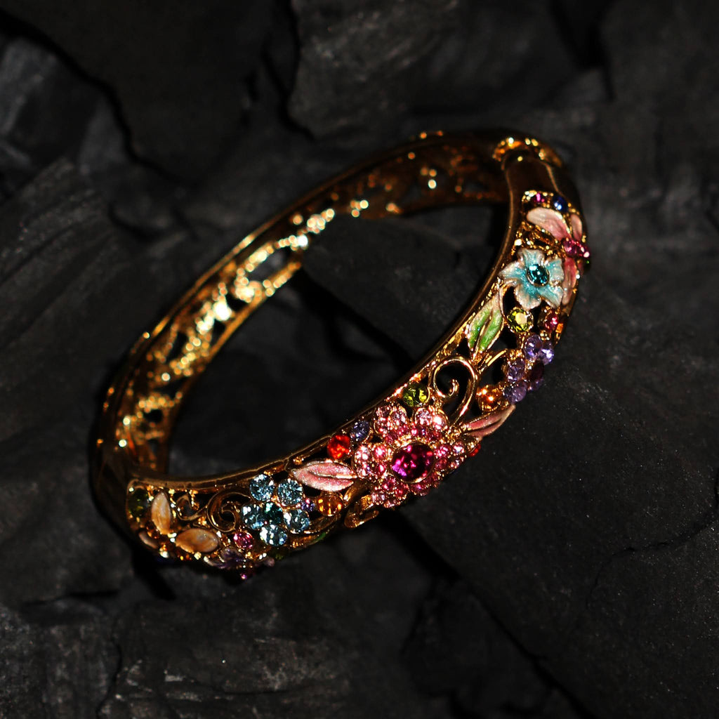Bracelet-Flower Power- Multicoloured - CrystalCraftWorld