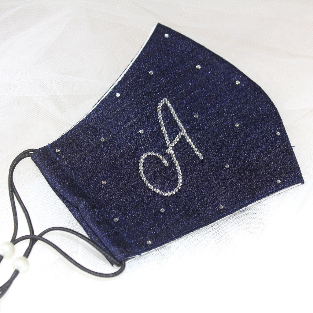 Crystallised Initial with scatter - Deep Blue - CrystalCraftWorld