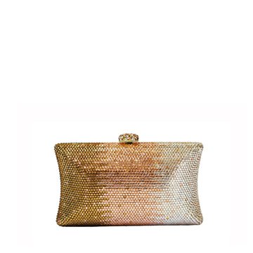 Mini Ombre Gold Crystal Clutch - CrystalCraftWorld