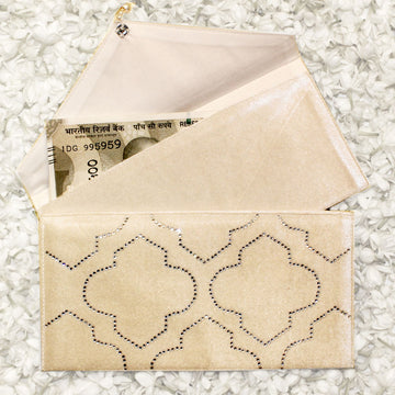 Swarovski 'Money envelope pouch- damask jaal (Set of 10) - CrystalCraftWorld
