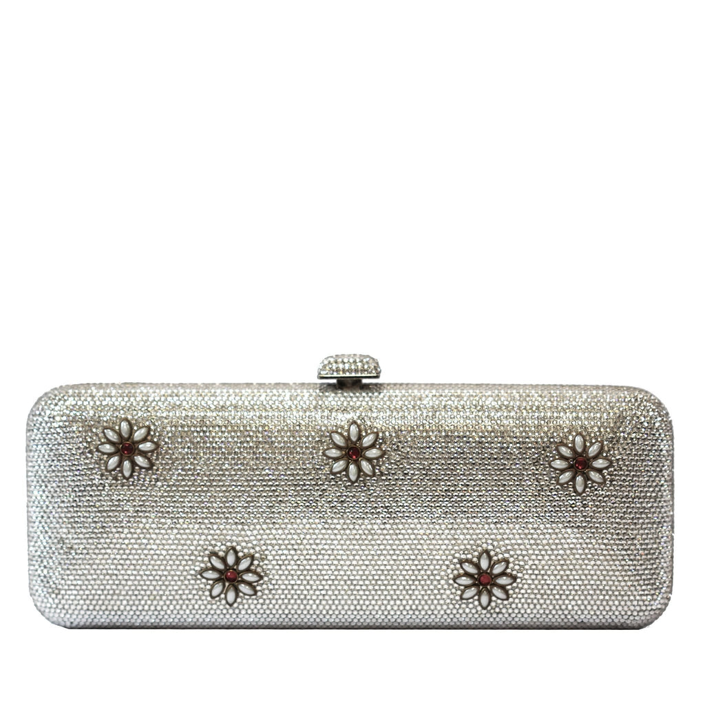 Touch Of Silver Crystal Clutch - CrystalCraftWorld