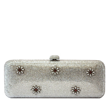 Touch Of Silver Crystal Clutch - CrystalCraftWorld